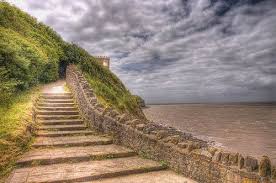 Costal path leading up steps